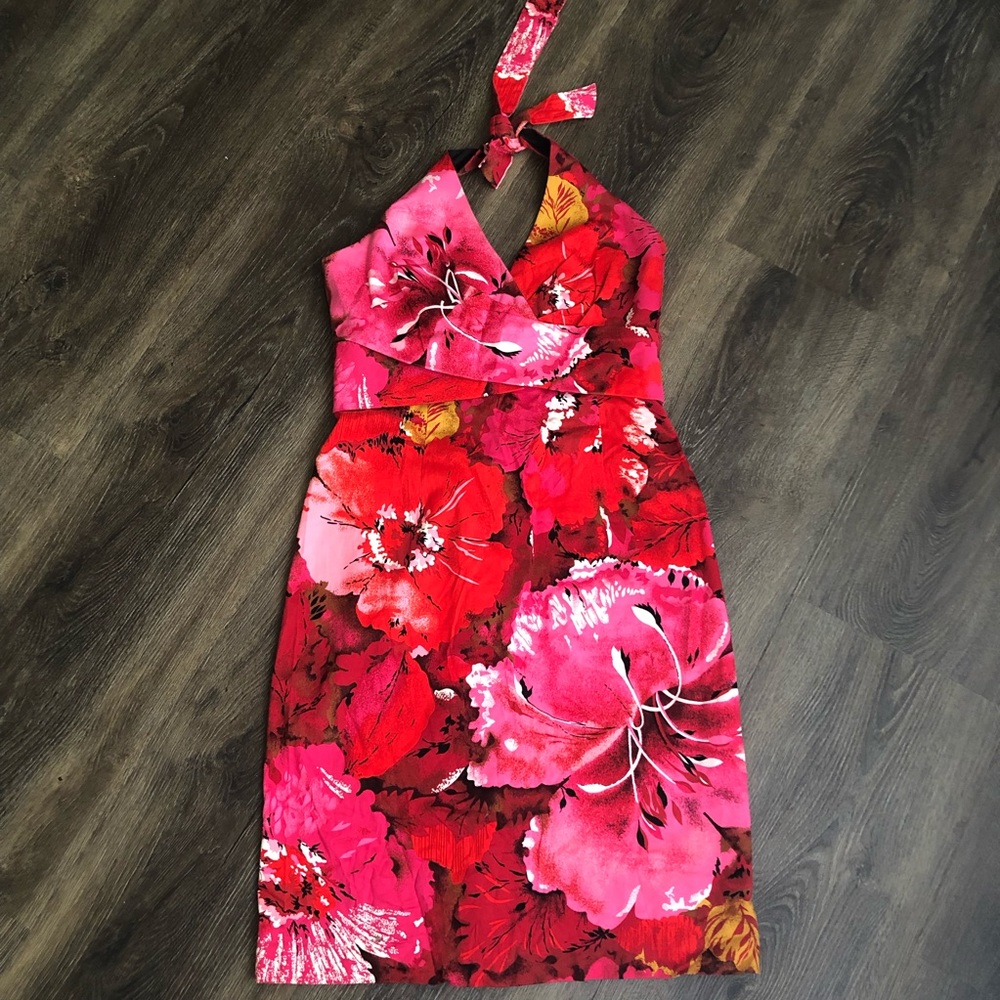 Beautiful summer floral cotton dress. Size 4P.